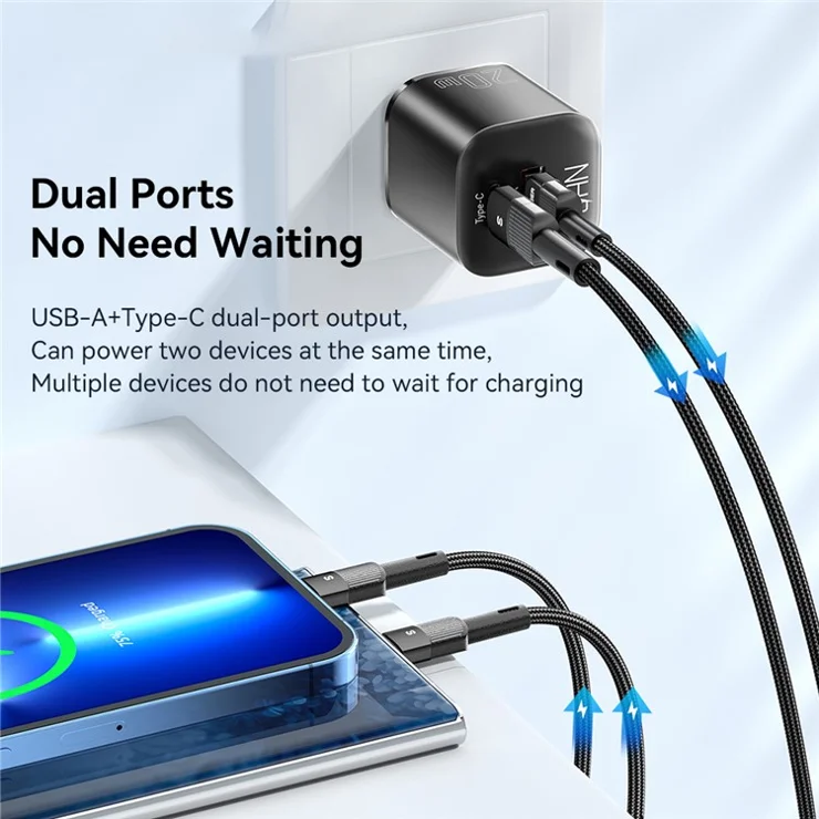 Essager 20W GaN USB Type C Charger PD Fast Charge Phone QC 3.0