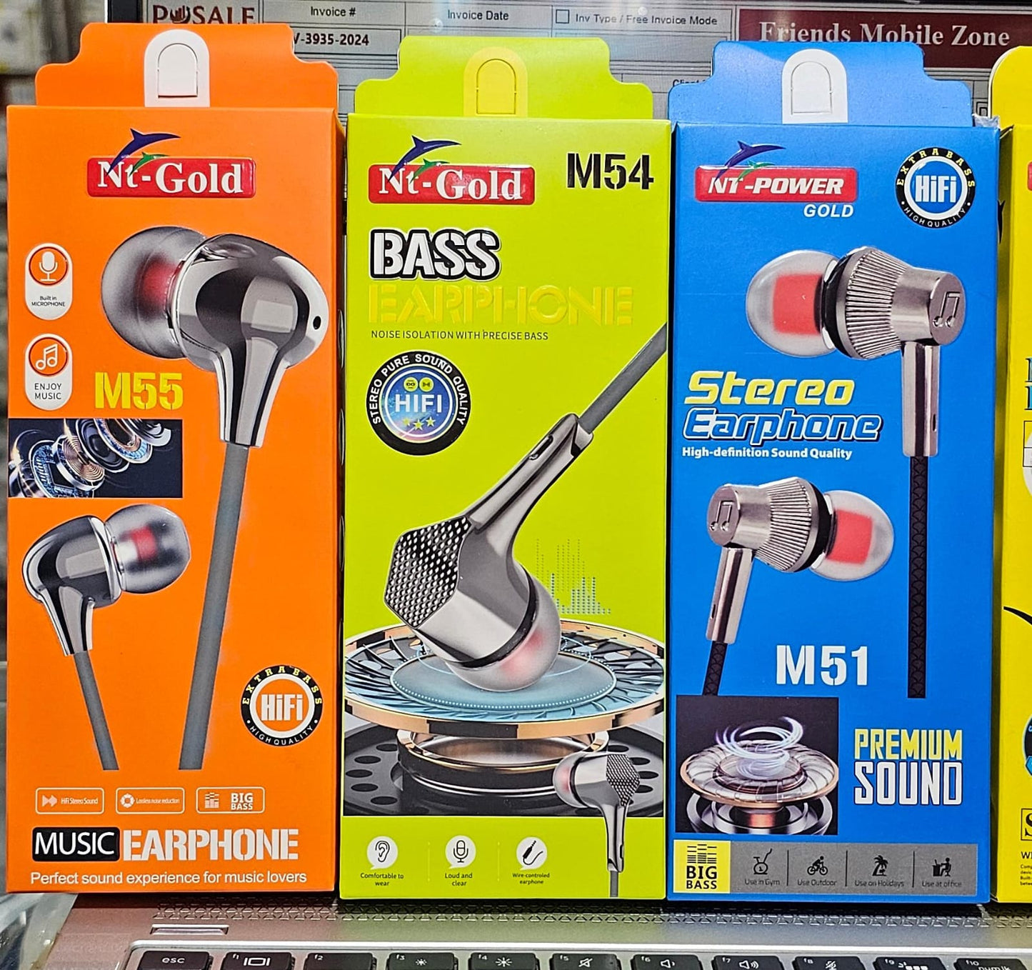 Nt-Gold Stereo Earphone Bass handfree M51