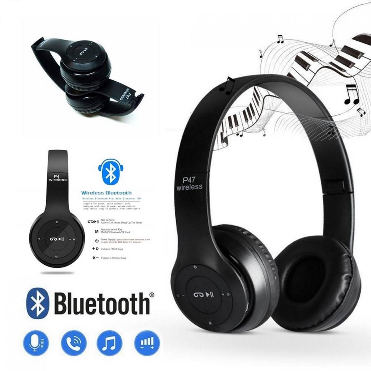 Wirless Headphone P47 5.0+EDR Bluethooth 4.0