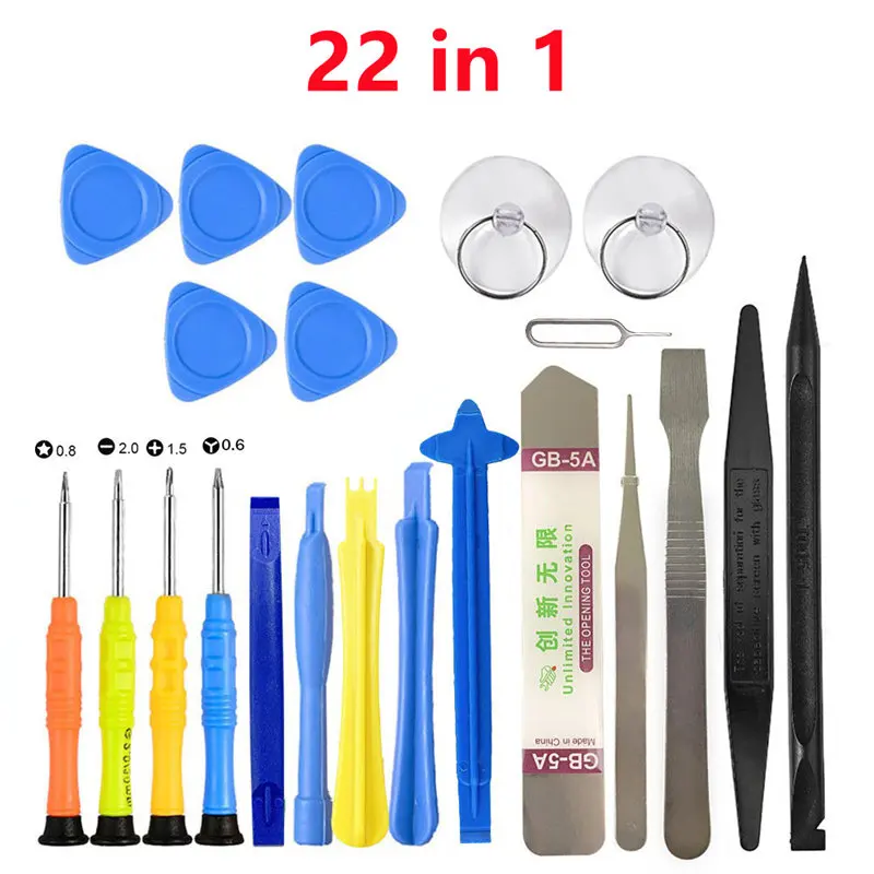 22 in 1 Repair Opening Tools Kit Spudger Pry Screwdriver Set for Mobile Phone Tool Set 22/14pcs