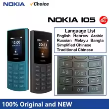 Original Nokia 105 4G 2023 Feature Phone Dual SIM Bluetooth 5.0 1450mAh Battery